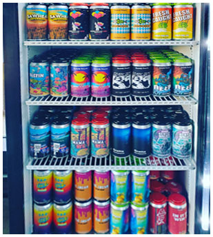 Sawbelly Brewing 4-pack cooler located at the Sawbelly restaurant & brewpub